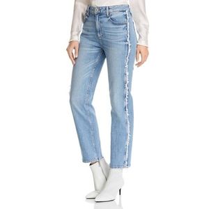 Paige Noella Fray Jeans Straight Cropped Size 27